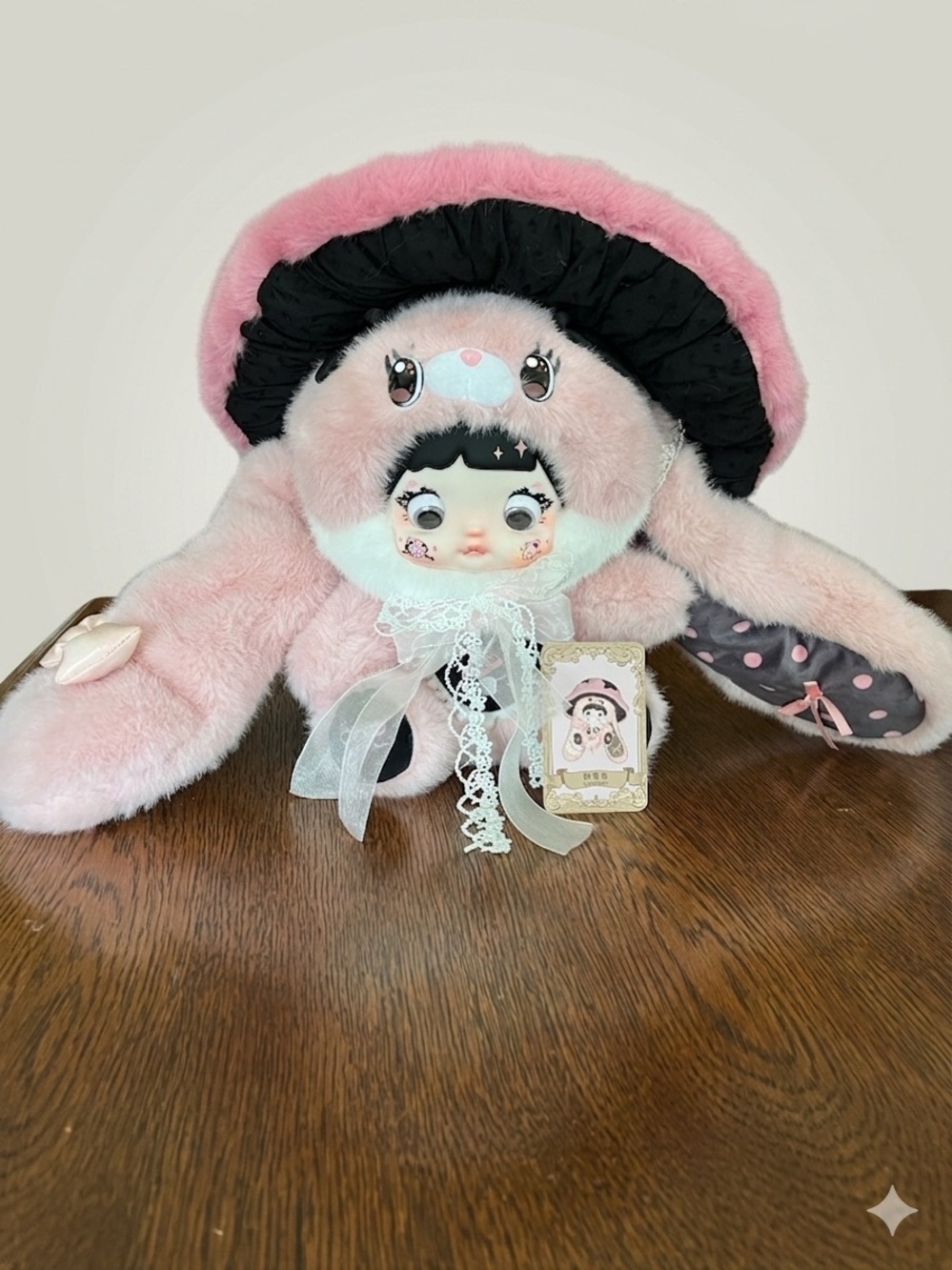 Top Toy x Nommi 400% Mushroom Hat Series "Caprielle" Pink Rabbit Plush Doll